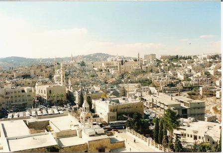 Panorama di Betlemme dal campanile ortodosso
